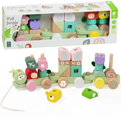 Immagine prodotto di Puzzle classico in legno "Il trenino bruco" di World Montessori