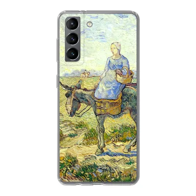 Produktbild von MuchoWow® Handyhülle Schutzhülle Hülle für Samsung Galaxy S21 Bauernpaar geht zur Arbeit - Vincent van Gogh Silikon Softcase Handy Hülle - Softcase