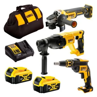 DEWALT Akku-Combo-Set DCK304P2 18V mit DCH133, DCG405, DCF620, 2x 5,0Ah