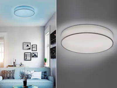 Obrázek produktu pro Stmívatelné stropní svítidlo LED WIZ s látkovým stínidlem Ø 60 cm Lampy do ložnice