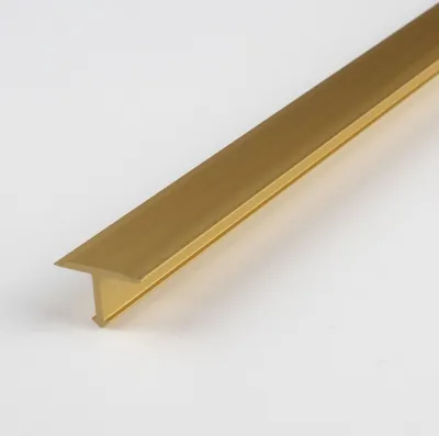 Produktbild von PROVISTON Bauprofil | 7 x 14 x 2500 mm | T-Profil Montageprofil Metallprofil Bodenprofil Aluminium eloxiert Goldfarbig