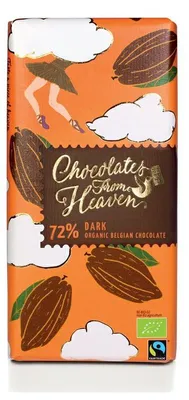 Immagine prodotto di Cioccolatini dal cielo - Cioccolato fondente biologico 72%, 100 g