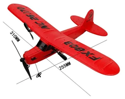 Obrázok produktu pre FX803 – RC vetroň – diaľkové ovládanie 2,4 GHz – 2 kanály – doba letu 12–15 minút – dosah 120 m – EPP pena – červená
