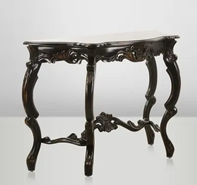 Zdjęcie produktu dla Konsola Casa Padrino w stylu barokowym, w antycznym stylu, czarna/brązowa - 113 x 45 x 77 cm
