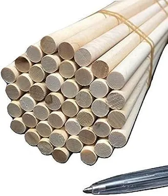 Hartholzstäbe Birke 10 mm x 300 mm, 50 Stück