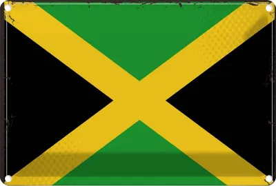 Produktbild von vianmo Blechschild 20x30 cm Jamaikas Jamaica Flagge Fahne Wappen