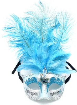 Produktbild von Maske Venedig mit Musiknote und Feder