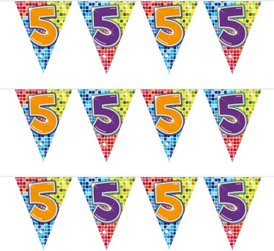 Immagine prodotto di Wimpelkette per il 5° compleanno 3m