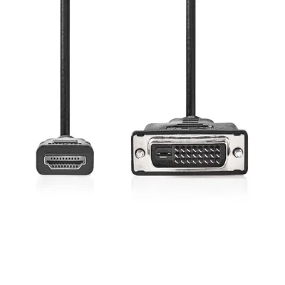 Immagine prodotto di Cavo Nedis HDMI - HDMI maschio - DVI-D 24+1 pin maschio - 1080p - Nichelato - 2,00 m - Dritto - PVC - Nero - Etichetta