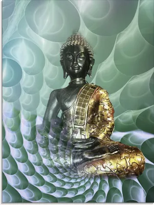 Produktbild von ARTland Glasbild Buddhas Traumwelt CB Größe: 60x80 cm
