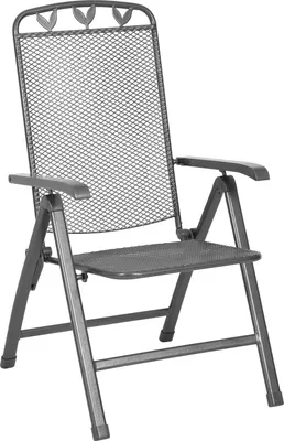 Produktbild von Greemotion Klappsessel Klappstuhl Toulouse 58 x 108 x 64 cm Grau  Metall