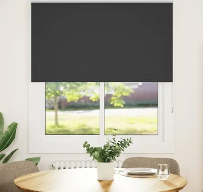 Produktbild von Verdunkelungsrollo Schwarz 120x130 cm Stoffbreite 116,6 cm, Rollos DesignMöbel