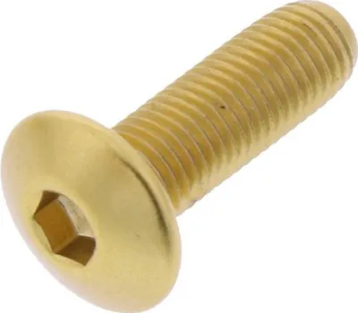 Produktbild von Linsenschraube JMP Bolt M4x0,5mm 12mm Aluminium gold