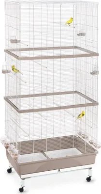 Produktbild von XL Vogelvoliere Zimmervoliere Vogelkäfig Vogelhaus mit Rollen 79,5 x 48,5 x 171 cm