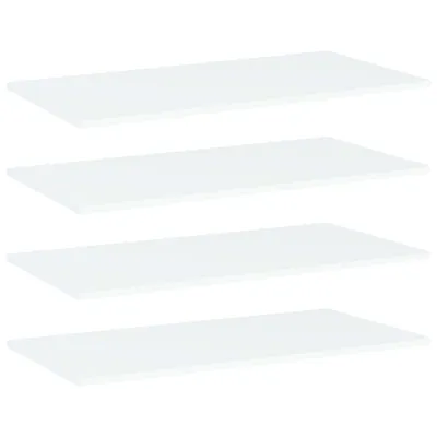 Zdjęcie produktu dla Półki na książki, 4 szt., białe, 80x40x1,5 cm