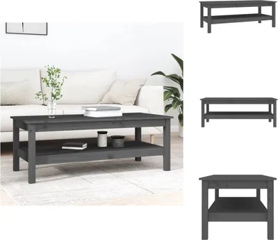 Produktbild von vidaXL Couchtisch Grau 110x50x40 cm Massivholz Kiefer -  Couchtische