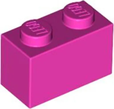 Image de 1 pièce LEGO, pièce c. 3004 en rose foncé