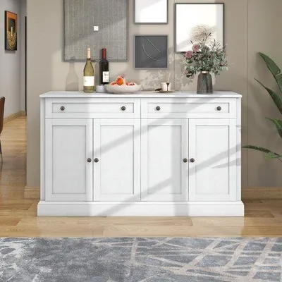 Zdjęcie produktu dla Szafka z 4 drzwiami i 2 szufladami, szerokość 150 cm, drewno