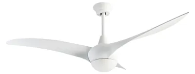 Image de Forlight - Ventilateur de plafond Helix, diamètre 1320 mm, moteur DC silencieux, 30 W + 20 W LED, LED intégrées, température de couleur réglable, 3000K - 4000K - 5000K, 6 vitesses, blanc
