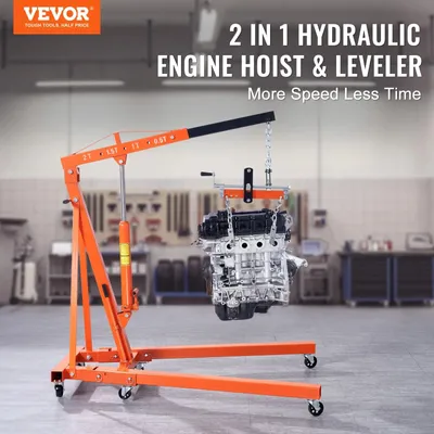 Obrázek produktu pro Hydraulický motorový zvedák s vyvažovacím systémem, nosnost 2 tuny. Skládací motorový jeřáb pro garáže a dílny