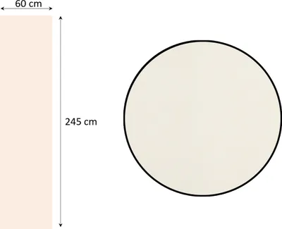 Produktbild von Schiebegardine / Blickdicht / Schiebevorhang / 60x245cm / Fix und fertig zum Aufhängen / Cream
