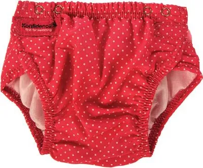 Produktbild von Konfidence Aqua Nappy Schwimmwindel Badewindel Babybadehose 3-30 Monate Pink-weiß gepunktet