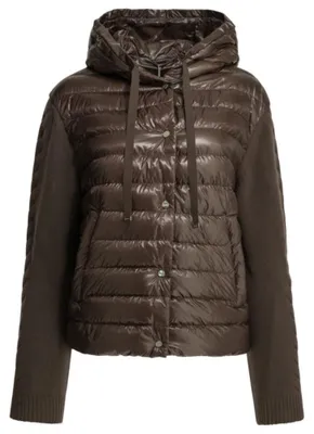 Productafbeelding van HERNO korte nylon donsjas voor dames, bruin - maat 44
