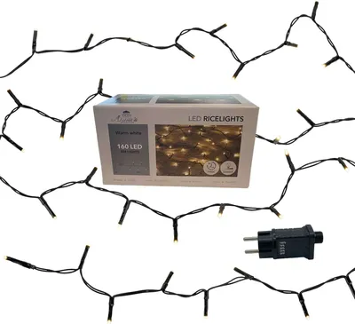 Produktbild von Coen Bakker LED Lichterkette außen schwarz 7,95m 160 LED Dimmer Timer warmweiß