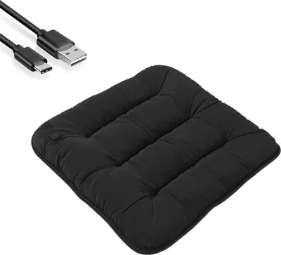 Produktbild von Graphen Heizsitzauflage Auto, USB 5V Autositzkissen  Winter Wärmekissen, Anti-Rutsch Sitzkissen, 3 Heizstufen, 43x41 cm, universal