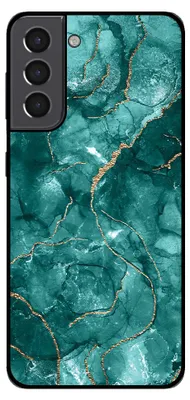Produktbild von Smartphonica Handyhülle für Samsung Galaxy S22 Plus mit Marmordruck - TPU-Hülle mit Marmor-Design - Gold Grün
