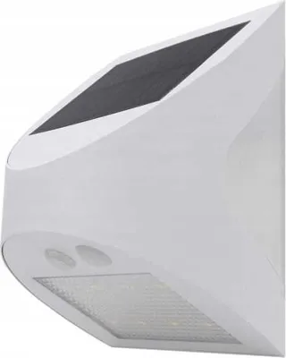 Zdjęcie produktu dla Kinkiet solarny LED czujnik PIR i zmierzchu biały 3W neutralna 300lm tworzywo sztuczne wym:13x10,5x8cm IP54 Ecolight