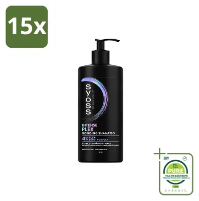 Productafbeelding van 15 x Syoss Intense Plex Shampoo - 440 ml - Grote verpakking - 15 stuks