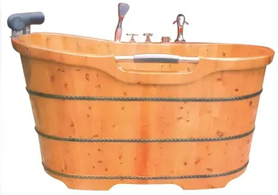 Obrázok produktu pre Fitovanna wellness vaňa Relaxačná vaňa Drevená vaňa 135x70 cm