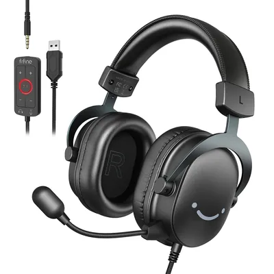 Produktbild von Fifine Headset Over-Ear Gaming-Headset mit Mikrofon Abnehmbar USB Headset mit Kabel