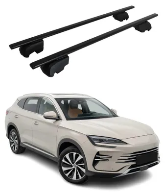 Image de Barres de toit Transversales pour BYD Seal U SUV 2024-2026 Acier Noir 2Pcs, Image générée par une IA