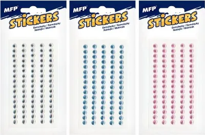Image de Autocollants en forme de petits cailloux, 5 mm, assortiment de couleurs 1101 - MFP