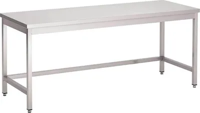 Image de Table de travail Gastro M avec piètement en acier inoxydable 1200 x 700 x 850 mm