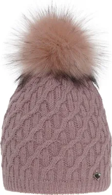 Image de Bonnet d'hiver pour femme – Kaskada avec pompon rose, taille unique, Maxte