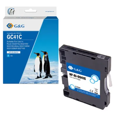Immagine prodotto di Inchiostro compatibile G&G con 405766, NP-RI-0041C, ciano, 600s