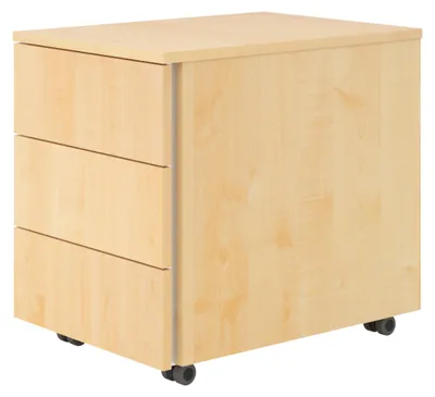 Produktbild von bümö lite Rollcontainer - mit 3 Schubladen - Nachbildung Ahorn