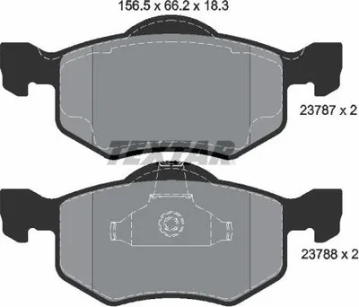 Produktbild von TEXTAR Bremsbeläge Satz Vorne für FORD MAVERICK 2378701
