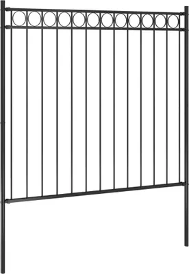 Produktbild von vidaXL Gartenzaun ASSEN Stahl 1,7 x 1,5 m Schwarz
