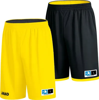 Image de Jako Basketball Short réversible Change 2.0 Short de basketball homme noir jaune Gr XL