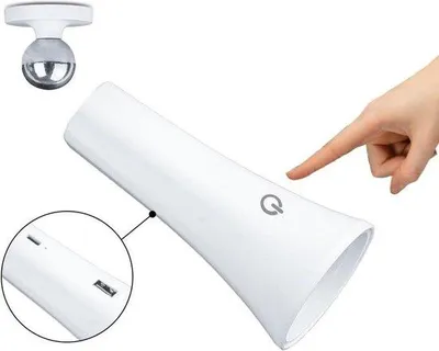 Zdjęcie produktu dla Kinkiet LED z czujnikiem ruchu 360° do wnętrz, z obsługą dotykową – bezprzewodowy kinkiet – 3 kolory, regulowana jasność – oświetlenie do sypialni