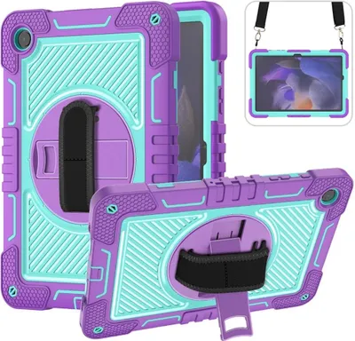 Image de Étui hybride en silicone pour Samsung Galaxy Tab A11+ Plus / A9+ Plus avec poignée et bandoulière