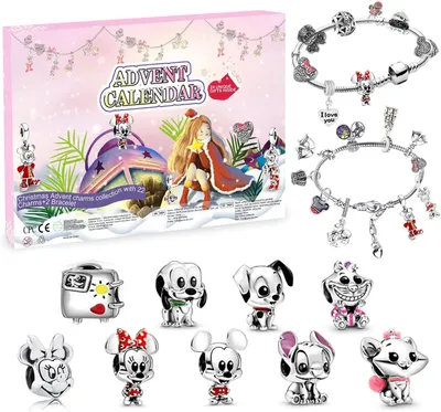Immagine prodotto di Calendario dell'Avvento 2026 per bambini, ragazze, gioielli, braccialetti con ciondoli