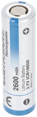 Productafbeelding van Camelion Lithium-ion batterij, 3.7V, 2600mAh, ICR18650F-26, platte top