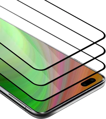 Image de Cadorabo 3x film blindé plein écran pour Xiaomi Redmi K30i 5G film de protection en noir verre de protection d'écran tempered