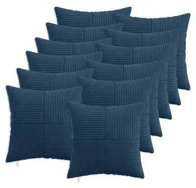 Obrázek produktu pro vidaXL povlak na polštář, 12 kusů, ALMELO, námořnická modř, 50 x 50 cm, materiál: kordura