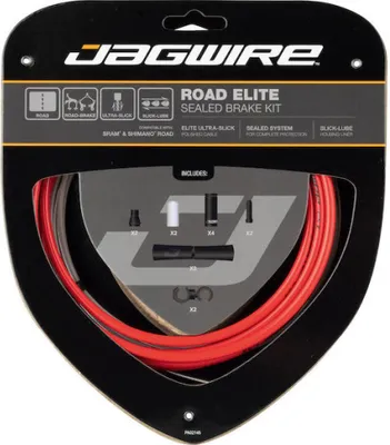 Produktbild von Jagwire Road Elite versiegeltes Bremsset – rot